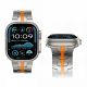 3. Tech-Protect Stainless Band for Apple Watch 44 / 45 / 46 / 49 mm – silver-orange