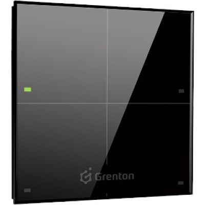2. GrentonGrenton touch panel / 4 touch fields / TF-Bus / black glass front