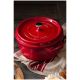 5. Staub Round Cast Iron Pot - 3.8 ltr, Red