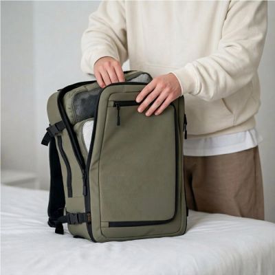 12. Tech-Protect Defender S50 Backpack for Ryanair & Wizzar, 20L Laptop - Olive