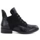 2. Women's patent leather ankle boots, black, Vinceza HX27-16524