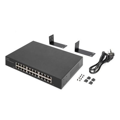 4. Digitus 24-Port Gigabit Switch, 19-Inch, Unmanaged