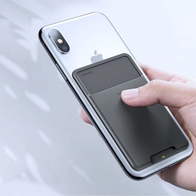 9. Baseus self-adhesive card case for phone documents gray (ACKD-B0G)
