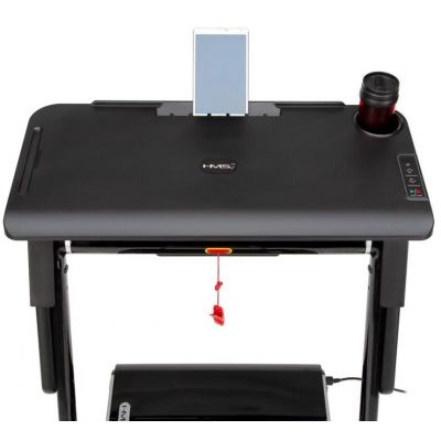 8. HMS LOOP12 MULTI Electric Treadmill with Desk 1-12 km/h, Black