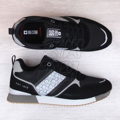 5. Big Star M INT1872 black leather sports shoes