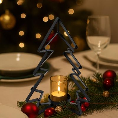 18. METAL CANDLESTICK 31.5 CM CHRISTMAS TREE MICA