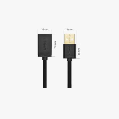 8. Ugreen cable adapter USB (female) - USB (male) 2m black (10316)