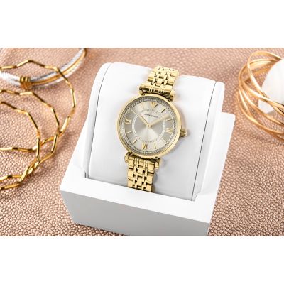 5. EMPORIO ARMANI AR11766 Gianni T-Bar Women's Watch + BOX
