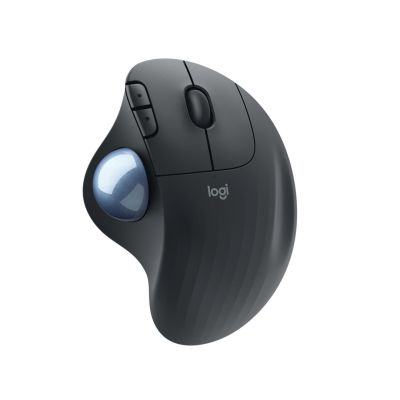 8. Logitech ERGO M575 for Business Office Mouse Right Side RF Wireless + Bluetooth Trackball 2000 DPI