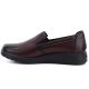 3. Women's leather wedge slip-on shoes, burgundy, Potocki JE19505