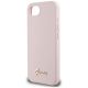 6. Guess Silicone Script Metal Logo MagSafe iPhone 16e Case - Pink