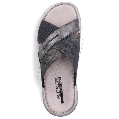 6. Comfortable Rieker M RKR581 gray flip-flops