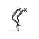 34. Double desk arm (clamp) 2xLCD max. 32" max. 2x9kg tilt and swivel black