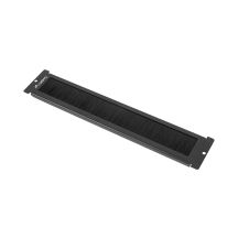 LANBERG Brush Panel for 19" Floor-Standing Cabinet FF01 with LCD, Mounted in Cable Grommets, Black