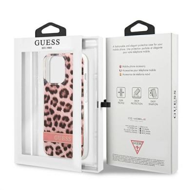 8. Guess GUHCP13LHSLEOP iPhone 13 Pro / 13 6.1" pink/pink hardcase Leopard