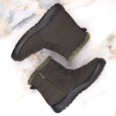 4. Potocki W WOL198A green insulated flat snow boots