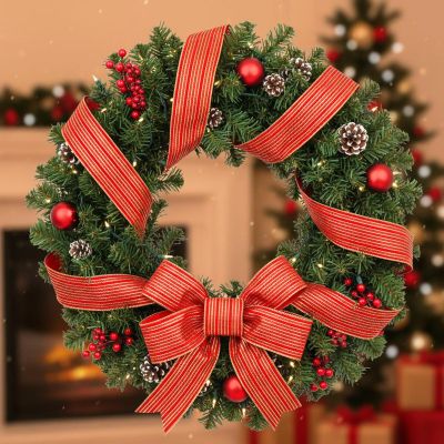 5. RIBBON GOLD STRIPES 6.3CMx3M RED