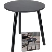COFFEE TABLE 40x40x41CM BLACK WOODEN TABLETOP