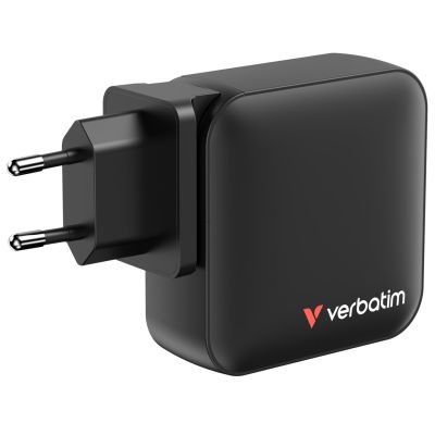4. Verbatim Mini GaN Charger 165W 3xUSB-C 1xUSB-A US/EU/UK