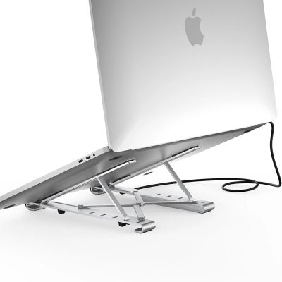 2. Choetech stand multifunctional station for laptop PD / USB-C HDMI (4K / 30Hz) / 2xUSB-A / 1xUSB-C / 1xSD / 1xTF black (HUB-M43)