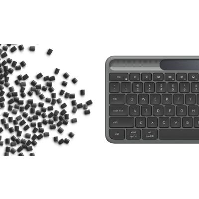 7. Logitech Signature Slim Solar+ K980 Keyboard Universal RF Wireless + Bluetooth QWERTY UK International Graphite