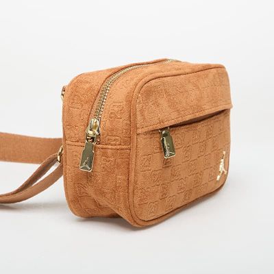 3. Women's Air Jordan Suede Monogram Camera Bag Cognac - MA9207-X6X