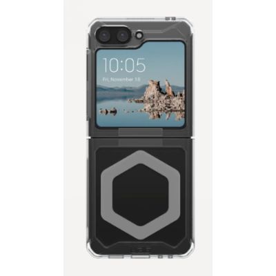 UAG Plyo Pro case with magnetic module for Samsung Galaxy Flip 5 - transparent-gray