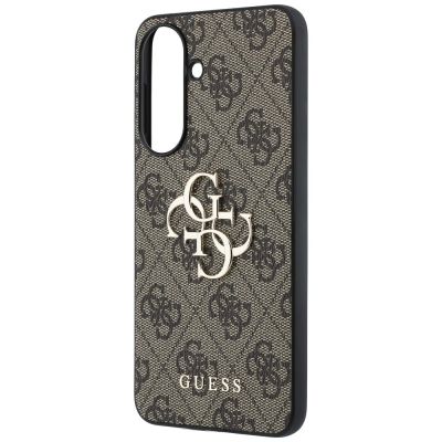 Guess Leather 4G Metal Logo Case for Samsung Galaxy A37 5G - Brown