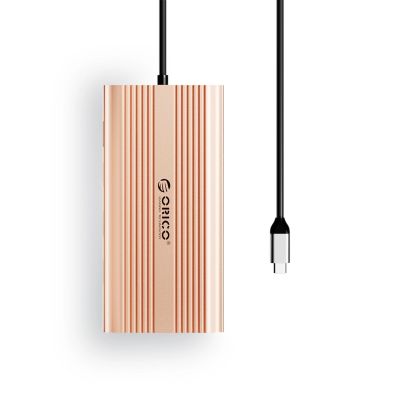 2. Orico XDR 12-in-1 USB-C Docking Station USB-A USB-C HDMI 4K VGA RJ45 Gigabit PD 100W SD and microSD Card Reader - Rose Gold