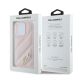 8. Karl Lagerfeld Diagonal Quilted Script case for iPhone 14 Pro Max - pink