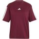 2. Women's adidas Essentials 3-Stripes Boyfriend T-Shirt in Burgundy KF6287