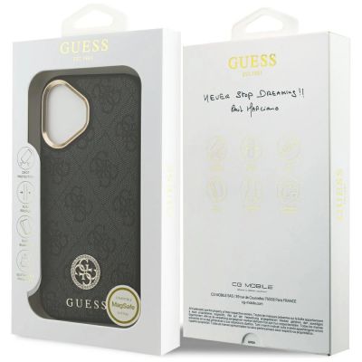 8. Guess 4G Strass Logo MagSafe case for iPhone 17 - black