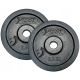 BLACK CAST IRON WEIGHT 2x2.5 KG BEST SPORTING diameter 30MM