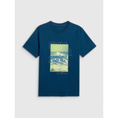 6. Men's regular printed T-shirt 4F 4FWSS26TTSHM2783-46S
