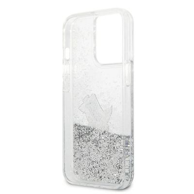 7. Karl Lagerfeld Liquid Glitter Choupette Fun case for iPhone 13 Pro Max 6.7" - silver
