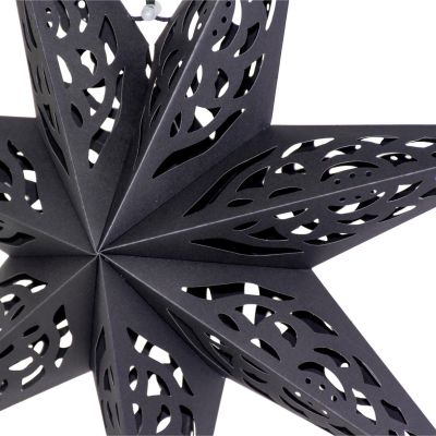 3. PAPER DECORATION STAR 50CM 7 ARMS BLACK