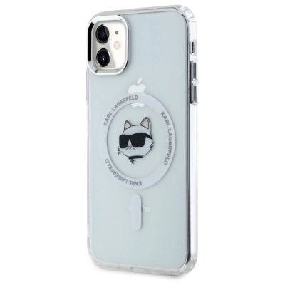 2. Karl Lagerfeld IML Metal Choupette Head MagSafe iPhone 11 Case - White