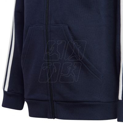 6. adidas Essentials 3-Stripes Fleece Full-Zip Hoodie Jr IC0600