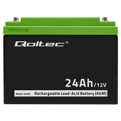 4. Qoltec AGM battery | 12V | 24Ah | max 360A