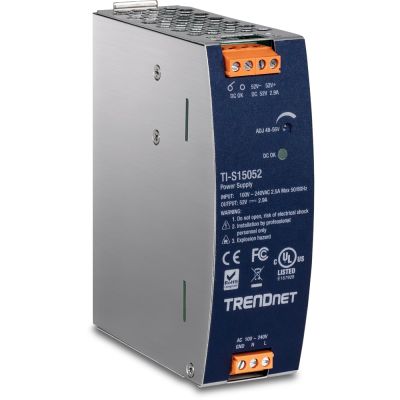 2. TRENDnet DIN-Rail Power Supply, 150W, 52V DC, 2.89A, AC to DC