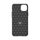 3. Flexible carbon pattern case for iPhone 15 Plus Carbon Case - blue