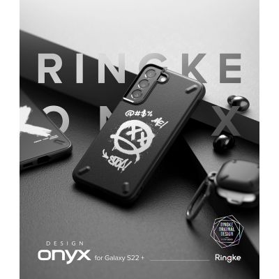 5. Ringke Onyx Design Durable Cover Case for Samsung Galaxy S22 + (S22 Plus) black (X) ()