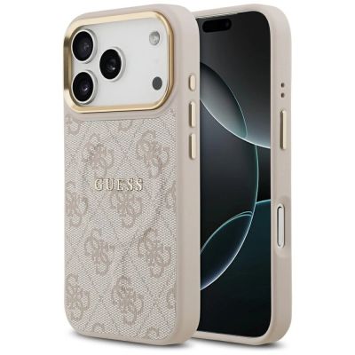 Guess 4G PU Classic Logo MagSafe Case for iPhone 17 Pro - Pink