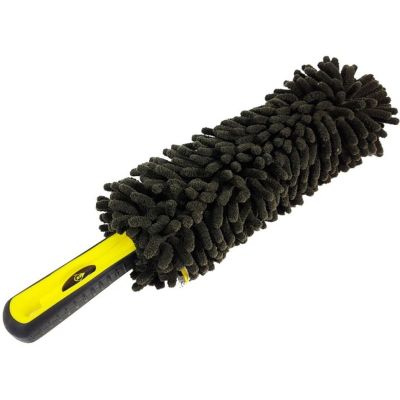 2. DUNLOP MICROFIBER WHEEL BRUSH, FLEXIBLE, LONG, 36CM