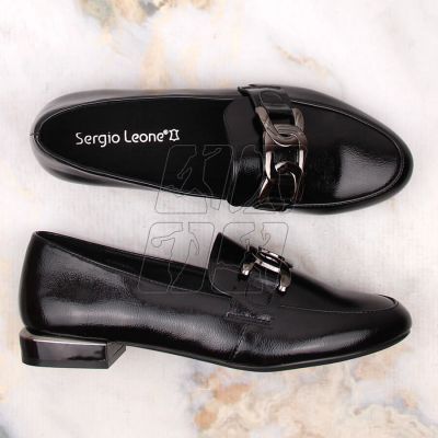 7. Sergio Leone W SK422A black flat shoes