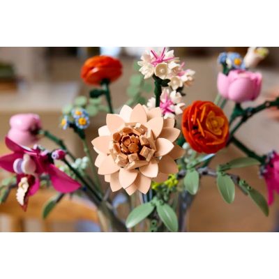 21. LEGO ICONS 10342 Botanicals - Beautiful Bouquet of Pink Flowers