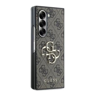 5. Guess Leather 4G Metal Logo Case for Samsung Galaxy Z Fold 6 - Brown