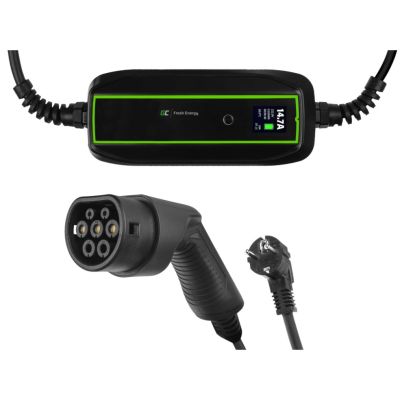 11. Green Cell Portable Charger 3.6 kW Schuko – Type 2, 6.5 m
