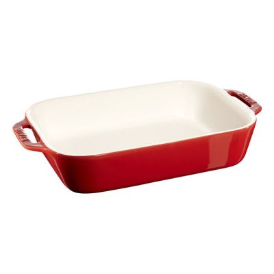 2. Staub Rectangular Ceramic Platter - 4.5 Liters, Red