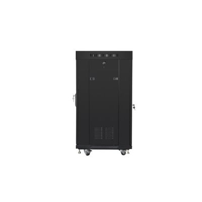 6. LANBERG LCD FLOOR RACK CABINET 19" 22U 600X600 BLACK PERFORATED DOOR (FLAT PACK) V2